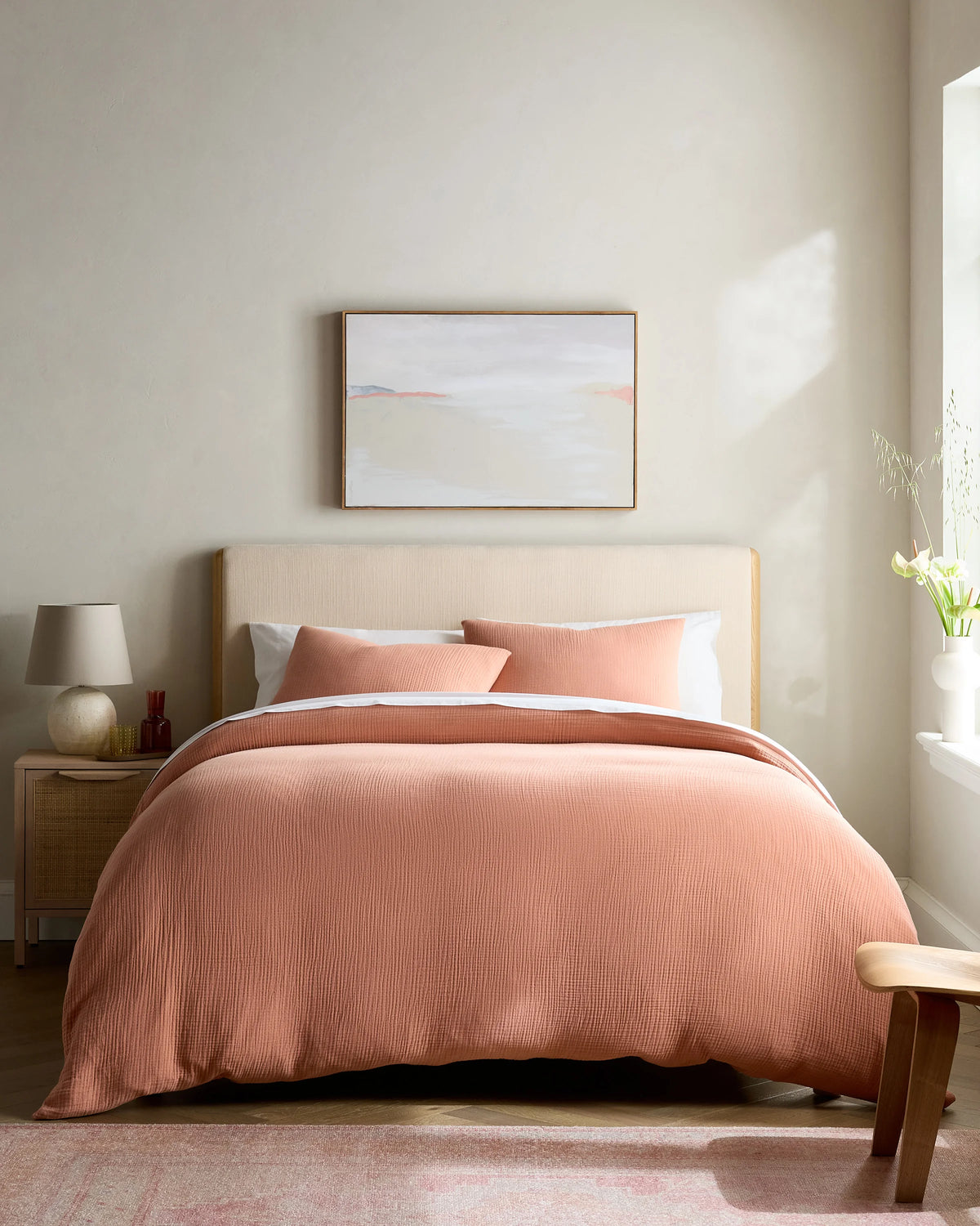 Organic Cotton Gauze Duvet Cover Set - Twin / Dried Sage