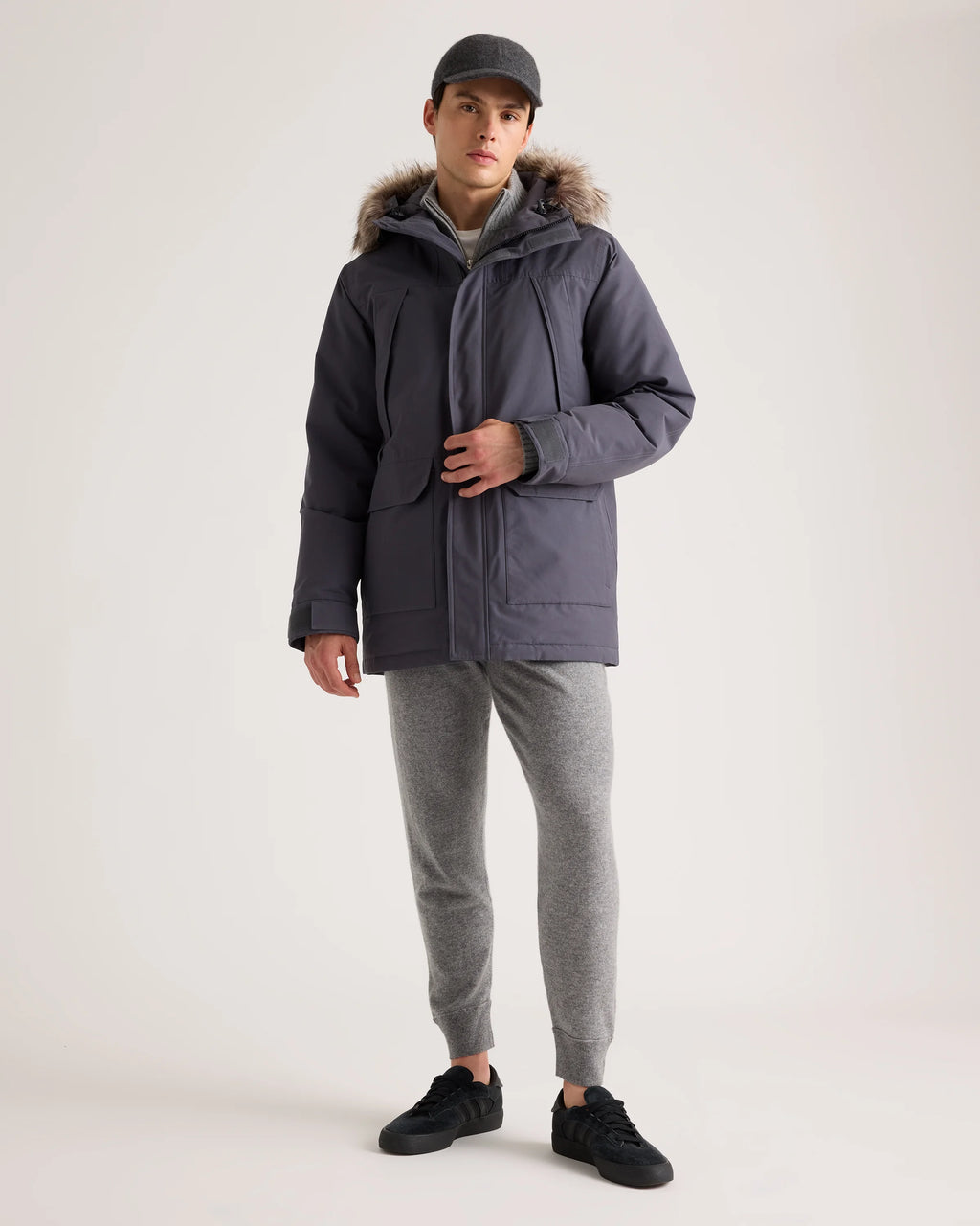 Responsible Down Hooded Parka - S / Storm Blue