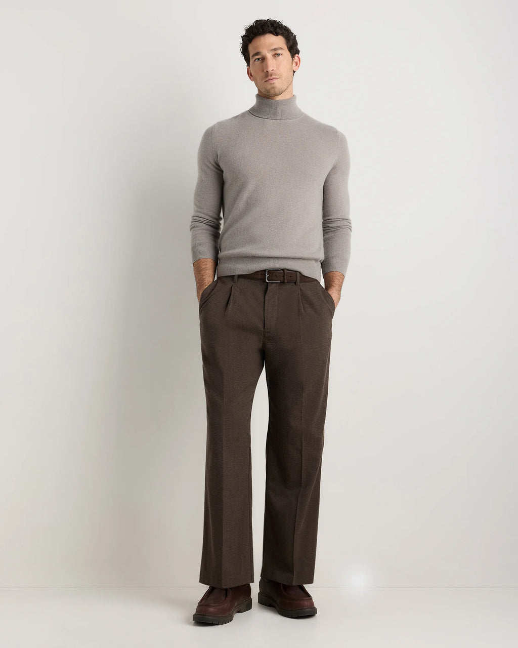 Mongolian Cashmere Turtleneck Sweater - S / Black