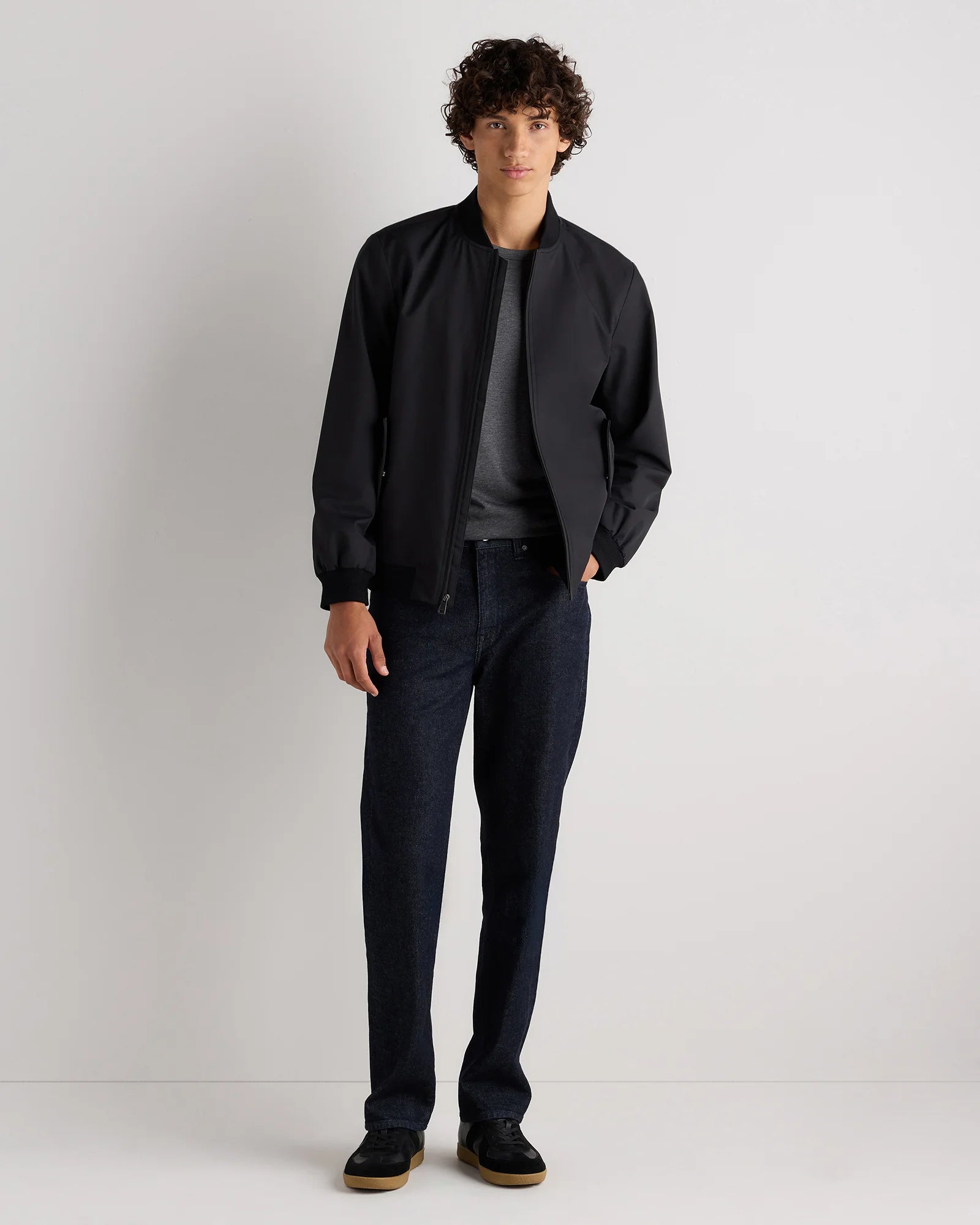 Water-Resistant Flex Bomber Jacket - S / Black Secondary image
