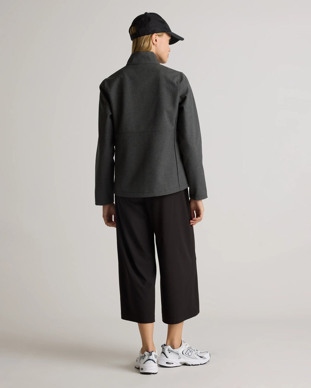 Softshell Fleece-Lined Full-Zip Jacket - XS / Heather Deep Navy