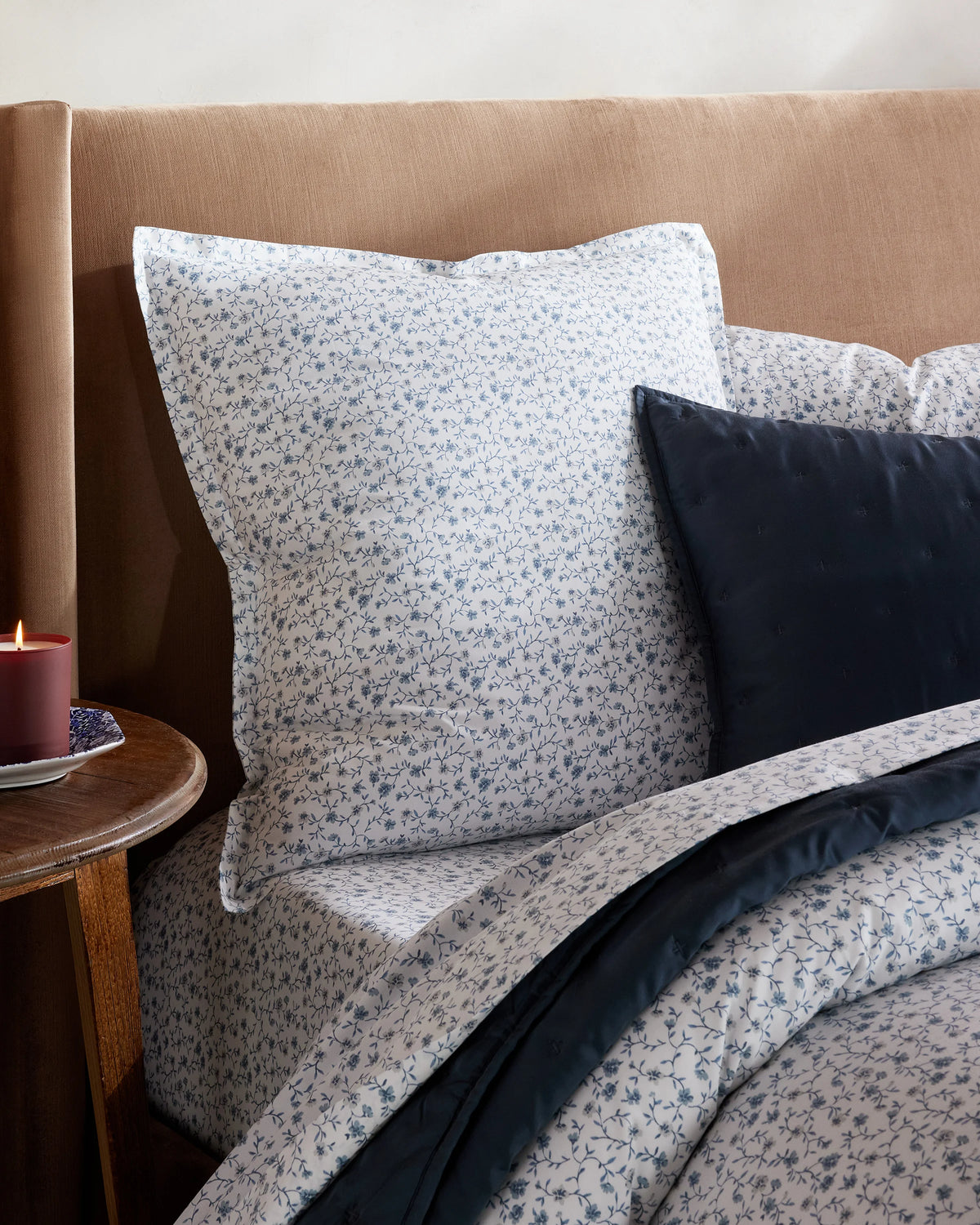 Organic Crisp Percale Floral Euro Sham - Euro / Toffee Florette