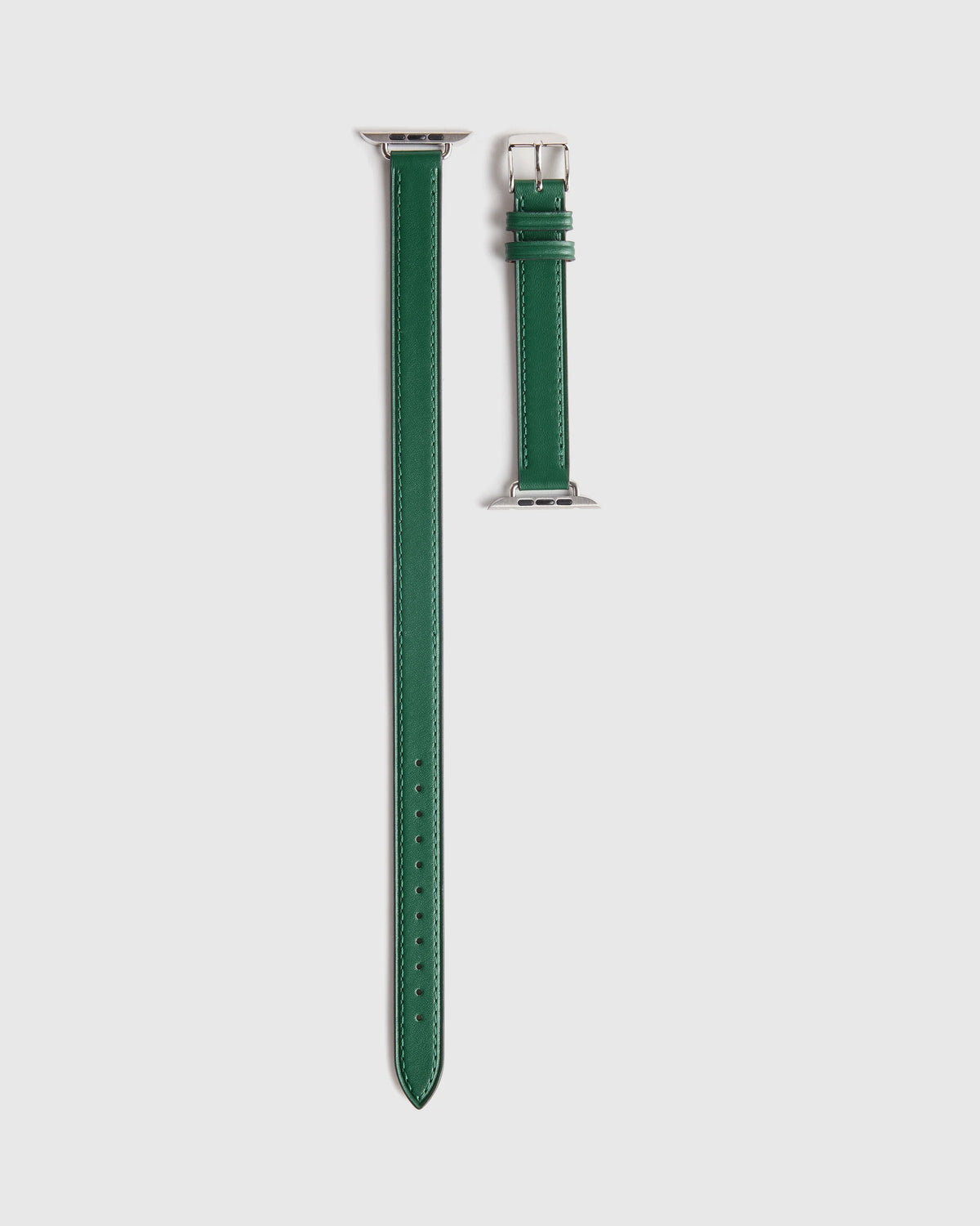 Leather Double Wrap Smartwatch Band - 38mm - 42mm / Dark Green Main image