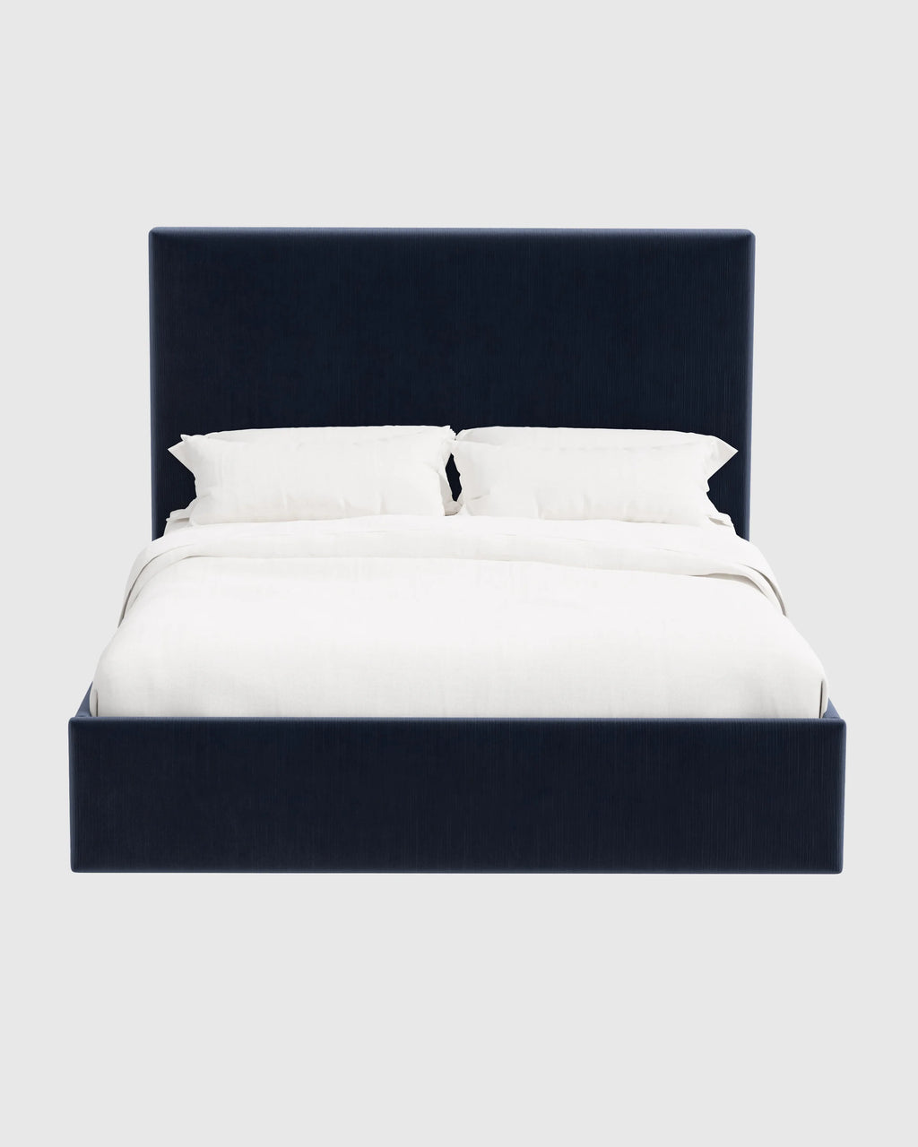 Square Bed in Performance Velvet - Full / Butterscotch