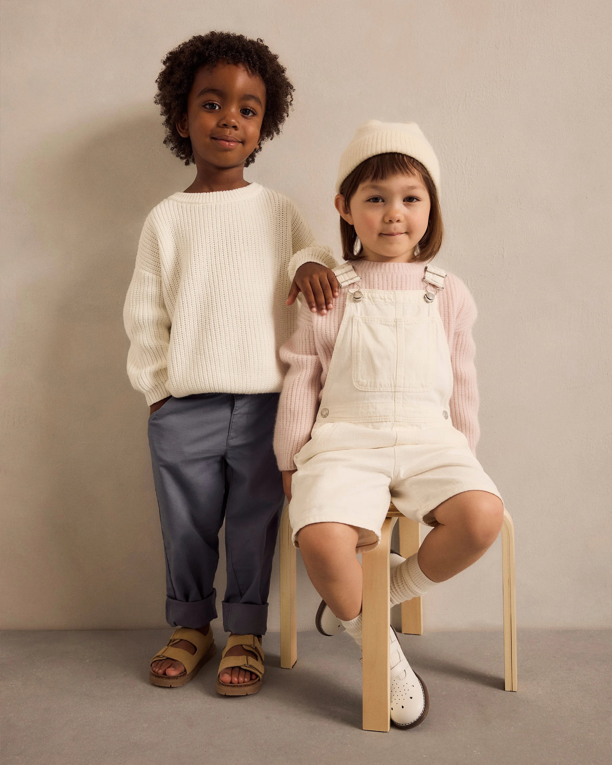 Washable Cashmere Fisherman Tunic Sweater - 2T / Ivory Secondary image