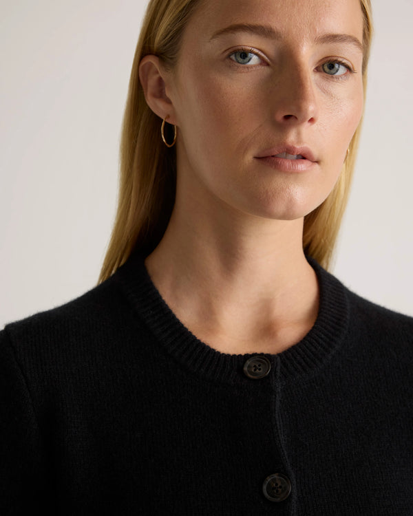 Mongolian Cashmere Structured Cardigan - XS / Oatmeal