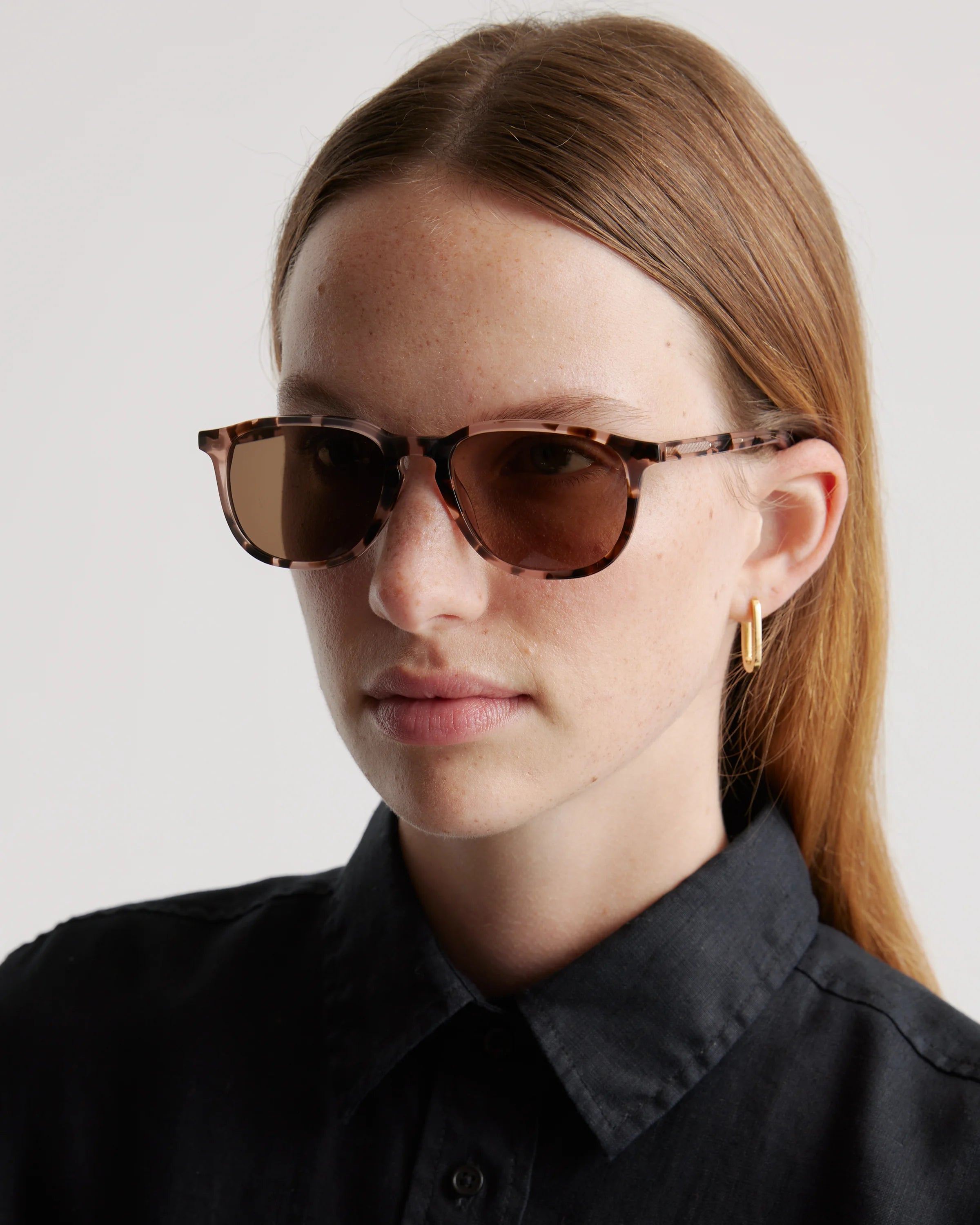 Cameron Polarized Acetate Sunglasses - One Size / Tan Tortoise with Brown Lens Secondary image