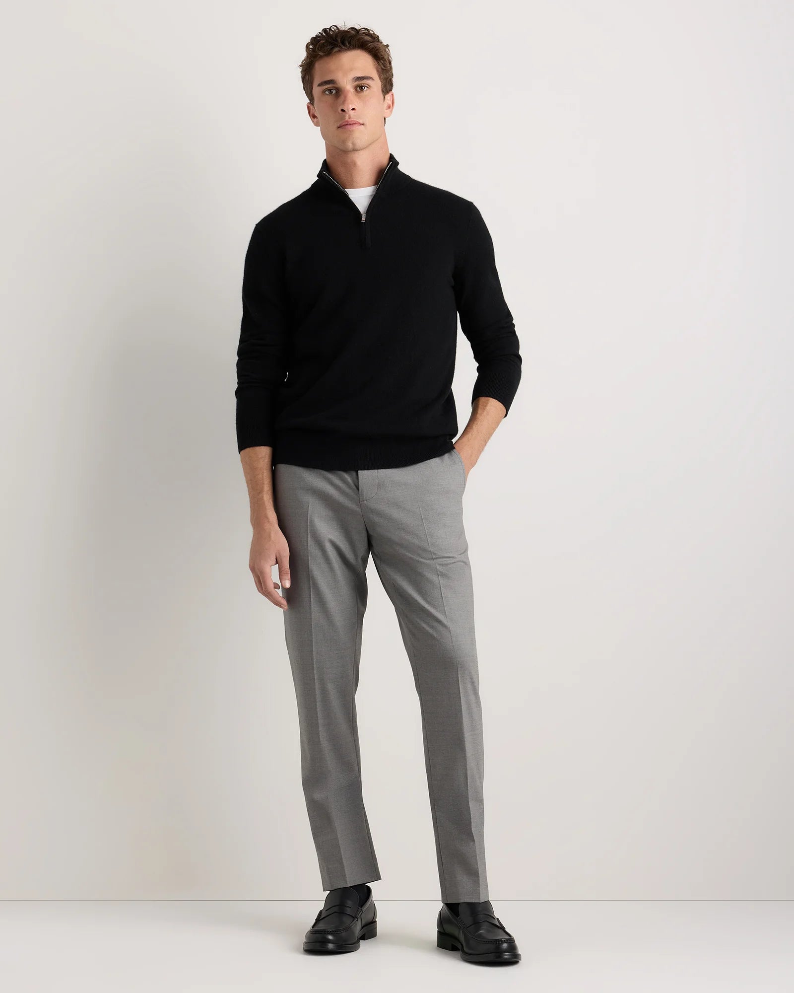 Stretch Wool Dress Pants - Slim - 30X30 / Grey Melange Secondary image