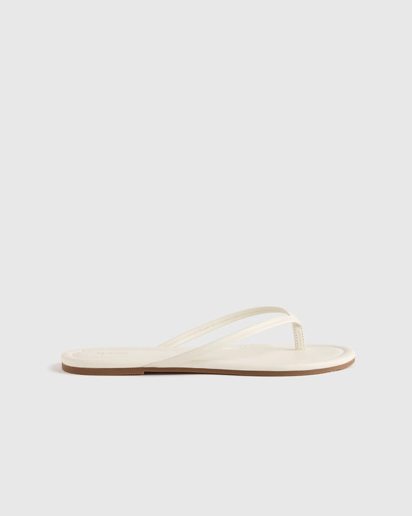 Italian Leather Flip Flops - 5 / Black