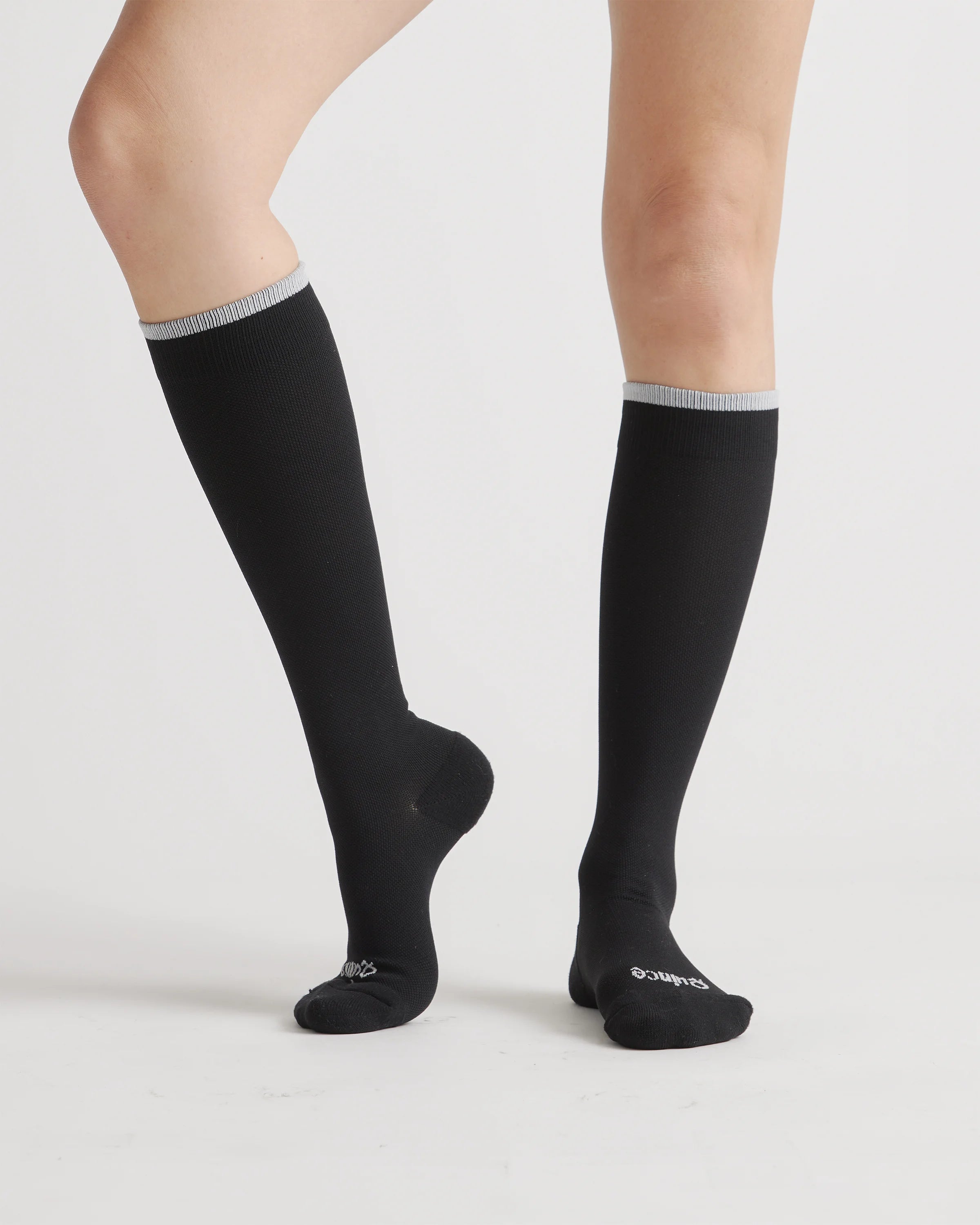 Recycled Maternity Compression Socks 3-Pack - L / White/Black/Grey Secondary image