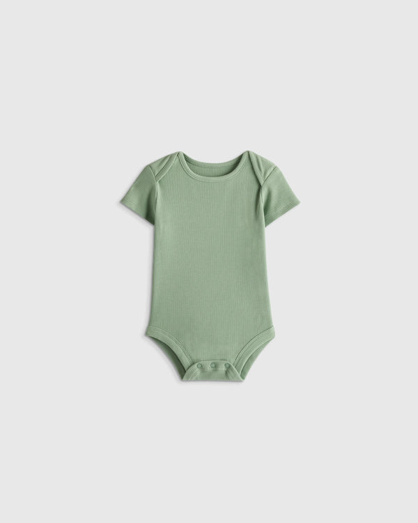 Softest Rib Short Sleeve Bodysuit - 0-3M / Deep Sea Blue