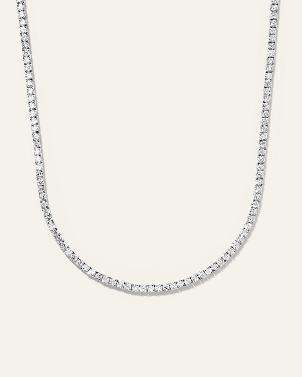 14K Gold Lab Grown Diamond Tennis Necklace - 7ctw - 16" / Yellow Gold
