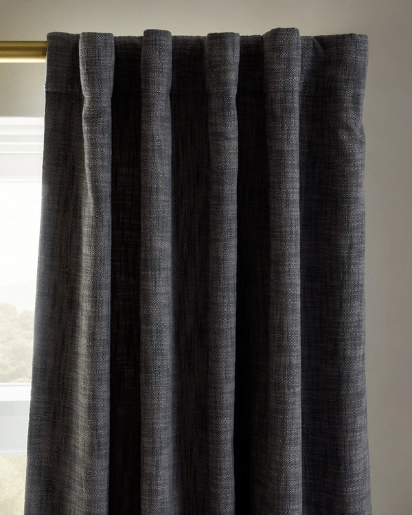 Textured Cotton Room Darkening Curtain - 48x84 / Ivory