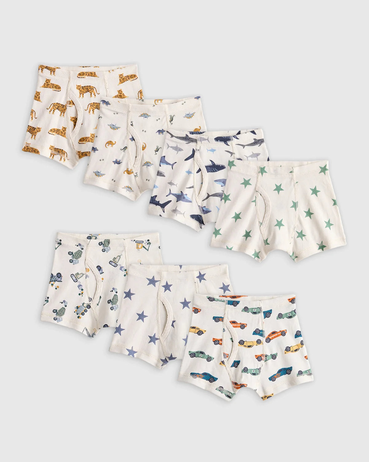 Boys 100% Organic Cotton Boxer Brief 7-Pack - 2T / Boy Multi Pack Main image