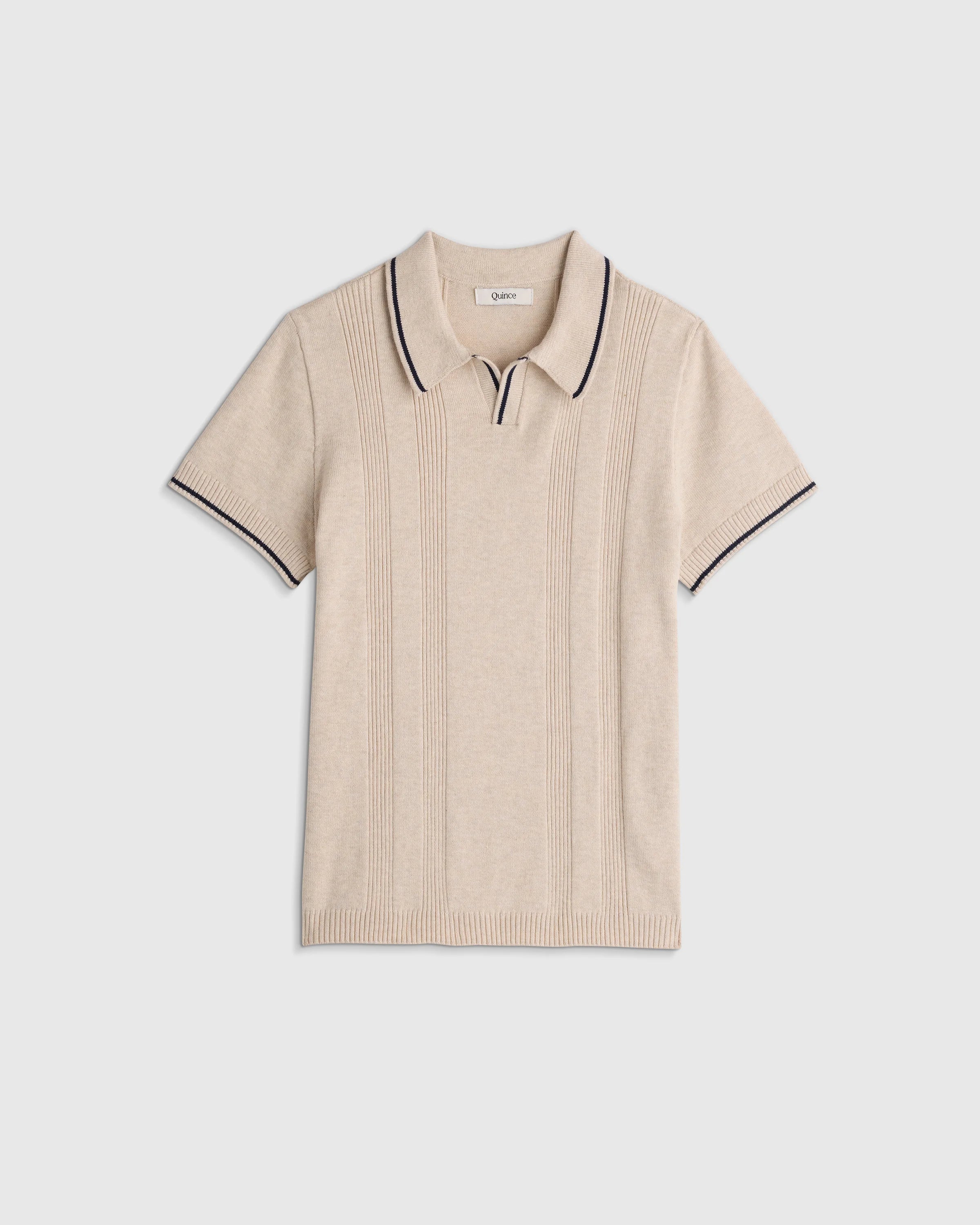 Boys 100% Organic Cotton Short Sleeve Sweater Polo - 6 / Navy Secondary image