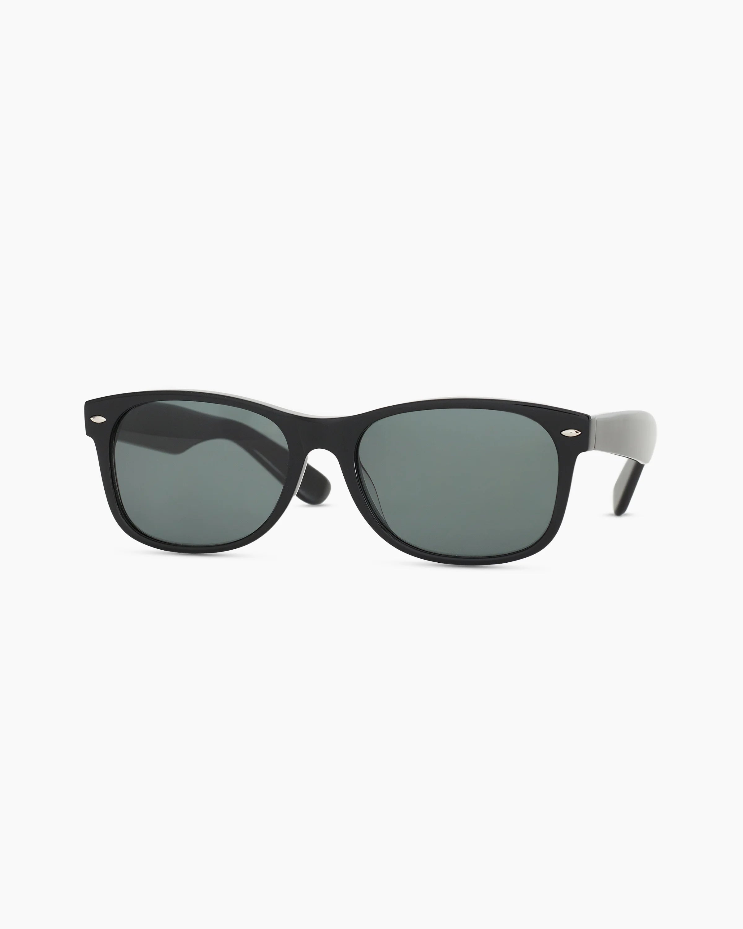 Hayden Polarized Acetate Sunglasses - One Size / Black with Green lens Secondary image