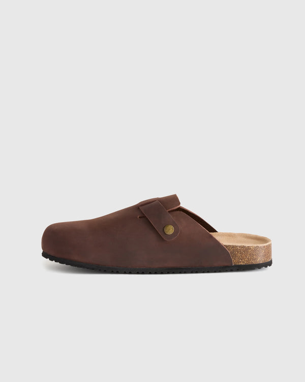 Water Repellent Clog Mule - 7 / Espresso Brown Nubuck