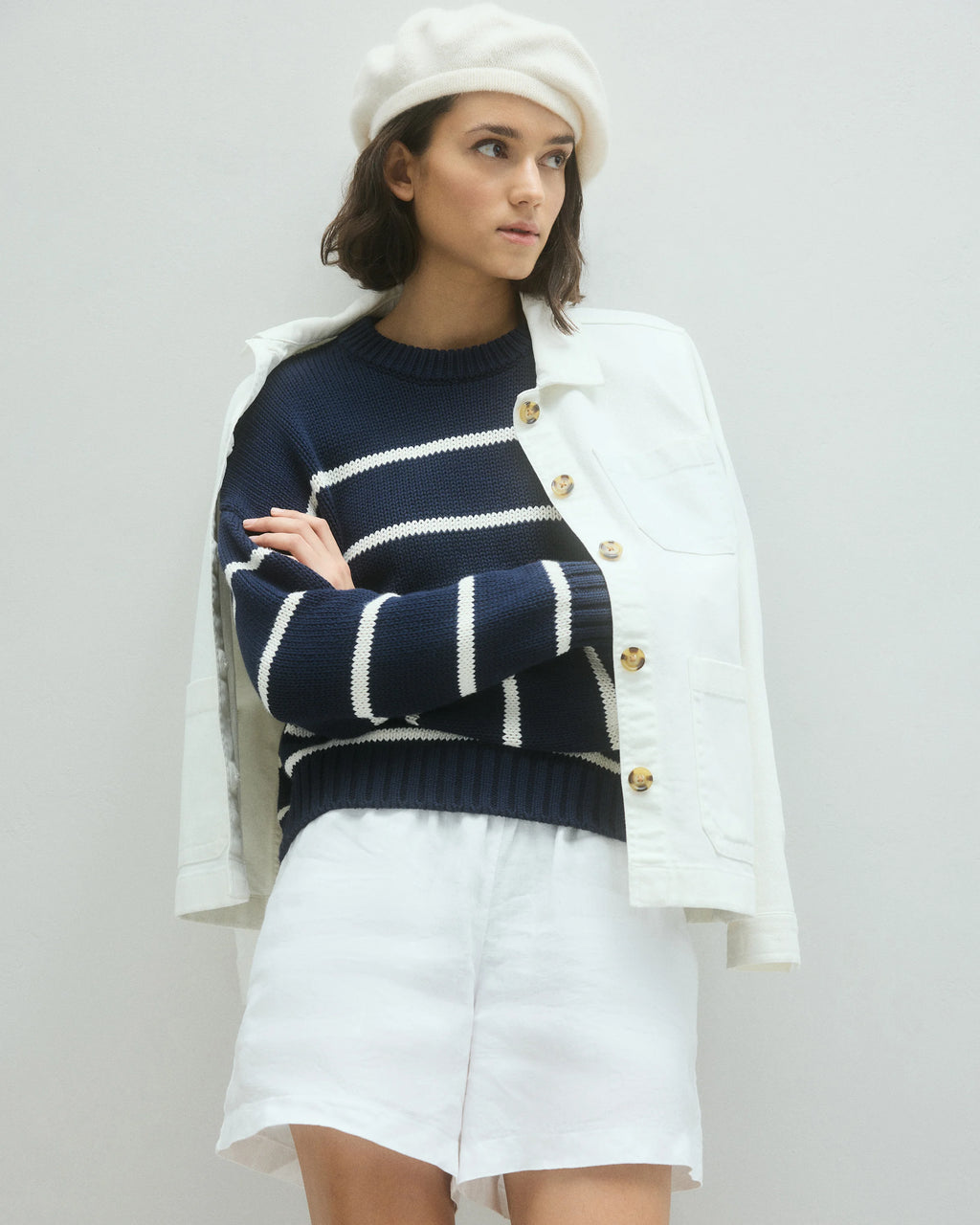 Organic Comfort Stretch Chore Jacket - XS / Vanilla