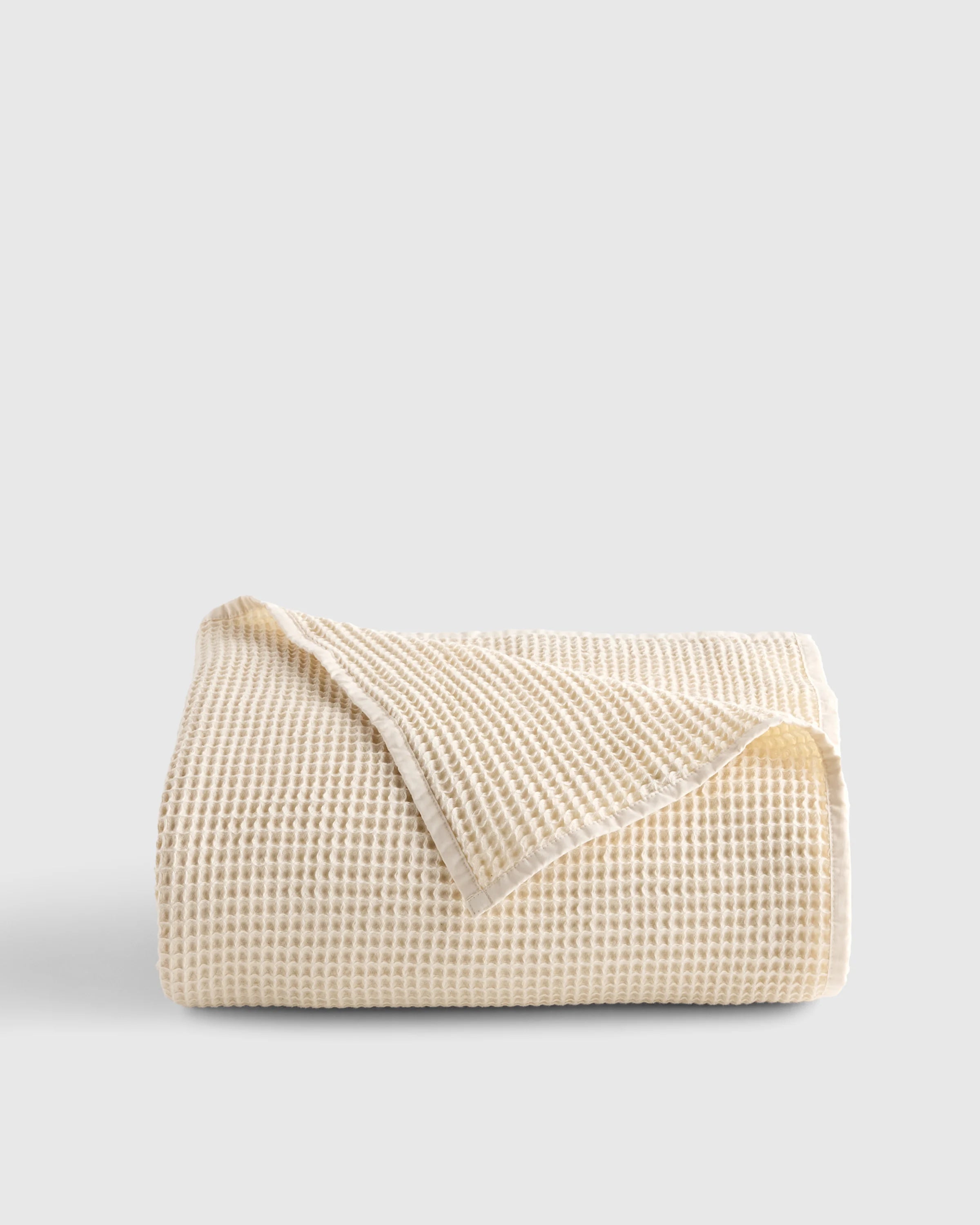 Organic Waffle Bed Blanket - Twin / White Secondary image