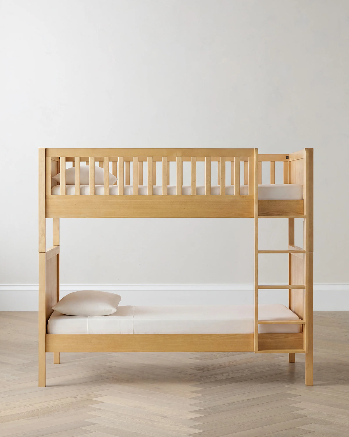 Natural Wood Twin over Twin Convertible Bunk Bed - One Size / Natural Wood Main image