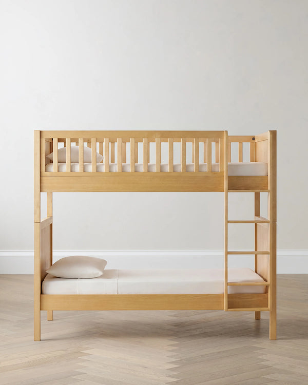 Natural Wood Twin over Twin Convertible Bunk Bed - One Size / Natural Wood