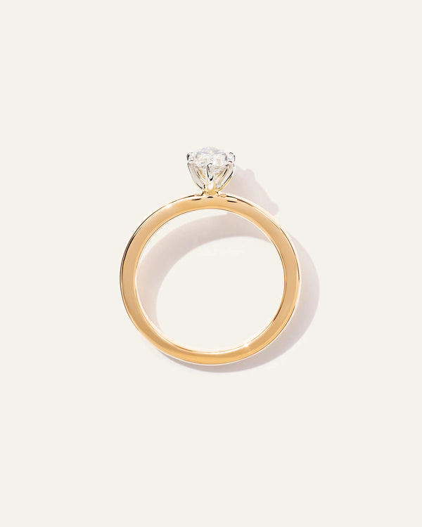 Lab Grown Diamond Marquise Comfort Fit Engagement Ring - 1ct - 4 / Yellow Gold