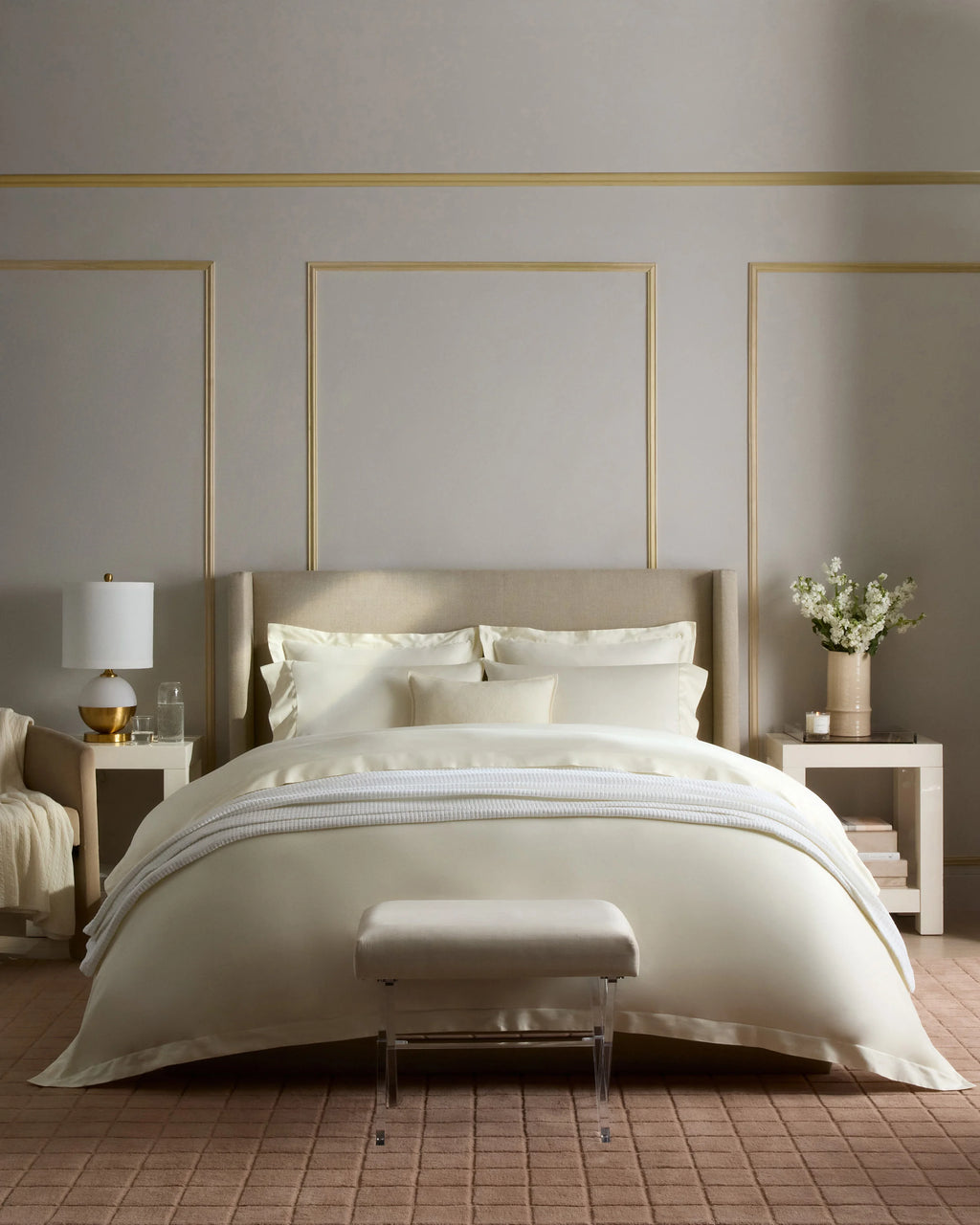 Signature Giza Cotton Sateen Deluxe Bedding Bundle - Twin / Dried Sage