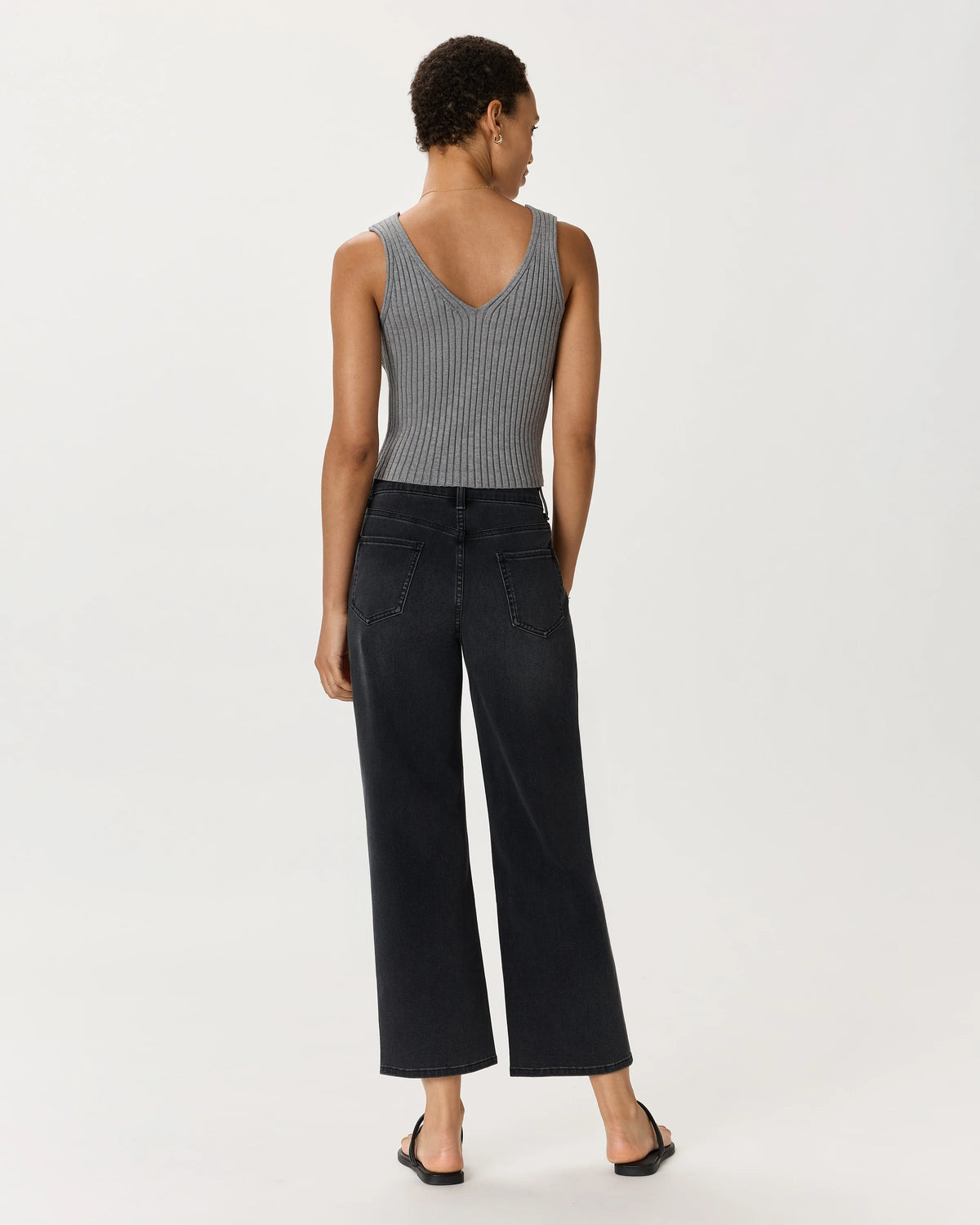 Bella Stretch Patch Pocket Wide Leg Jeans - 24 / Seaside Blue