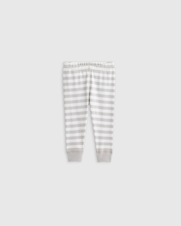100% Organic Cotton Long Sleeve and Pant Pajama Set - 12-18M / Navy Stripe