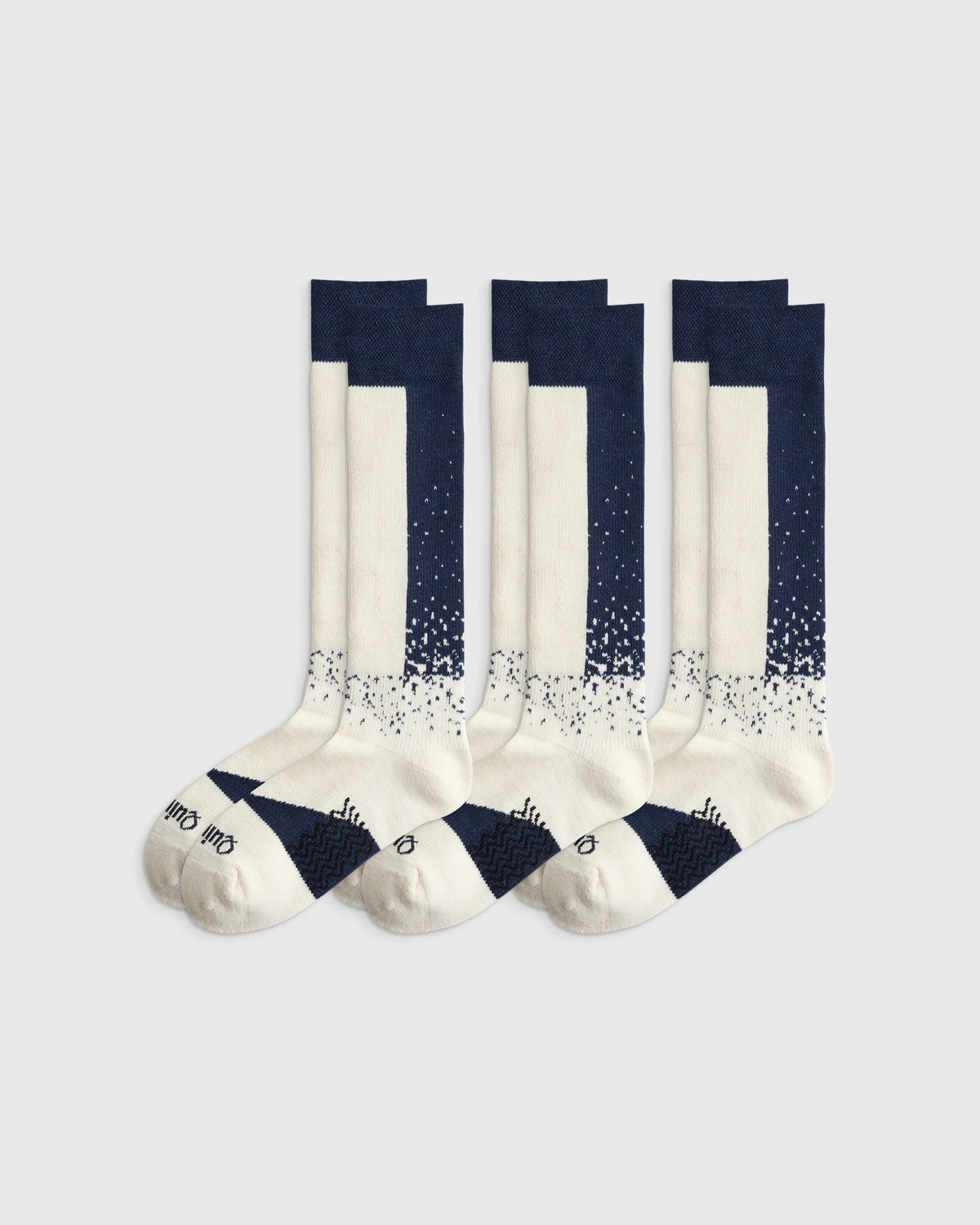 Alpaca Lightweight Ski Socks (3-Pack) - S / White/Navy Main image