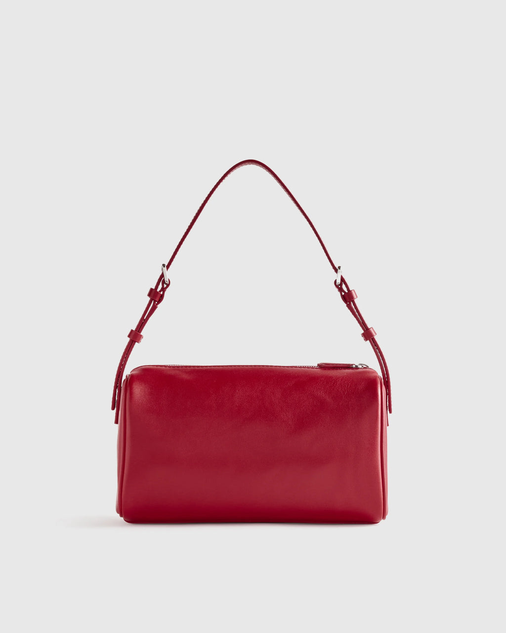 Italian Leather Mini Barrel Shoulder Bag - One Size / Dark Brown