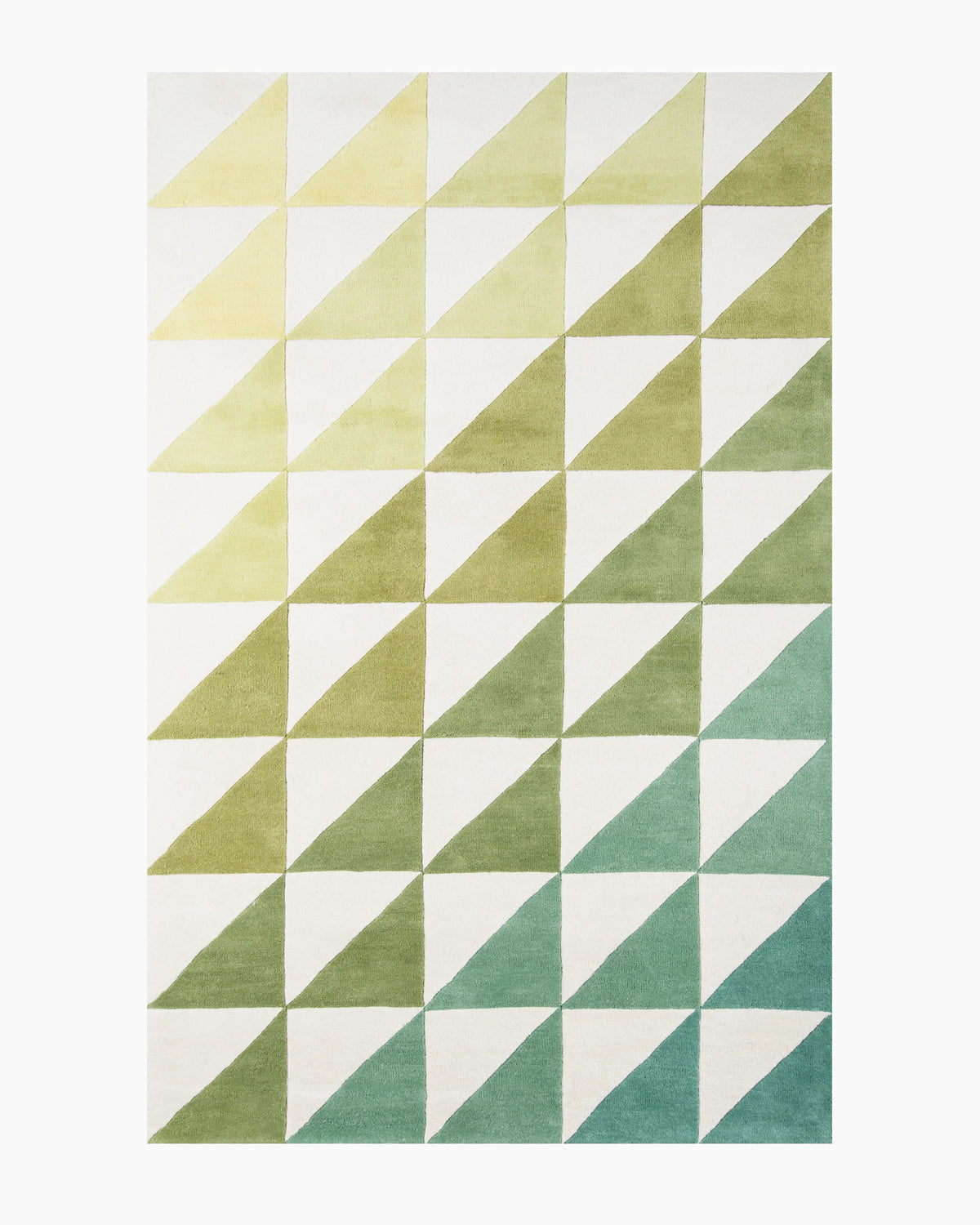 Tonal Triangles Hand-Tufted Wool Rug - 3'6" x 5'6" / Green Main image