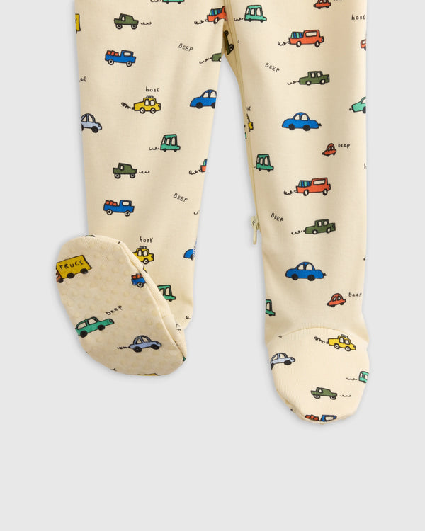 100% Organic Cotton Footie Pajama - 2T / Vehicles