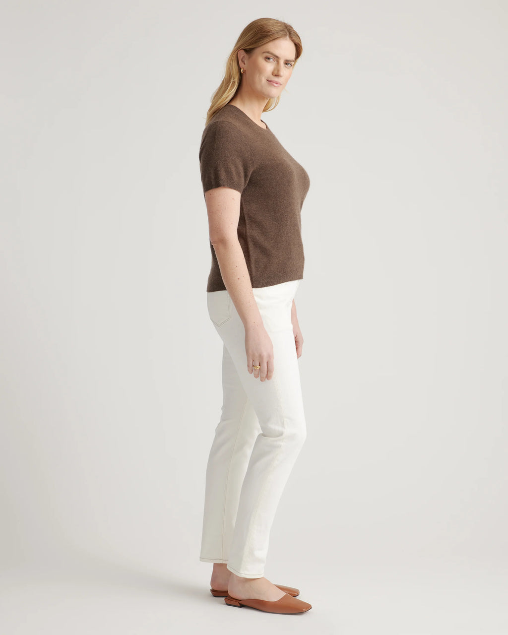Mongolian Cashmere Tee - XS / Pale Custard Yellow