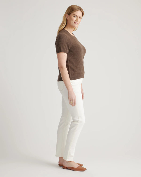 Mongolian Cashmere Tee - XS / Pale Custard Yellow