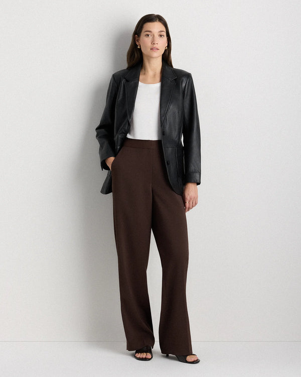100% Leather Blazer - XS / Rich Brown
