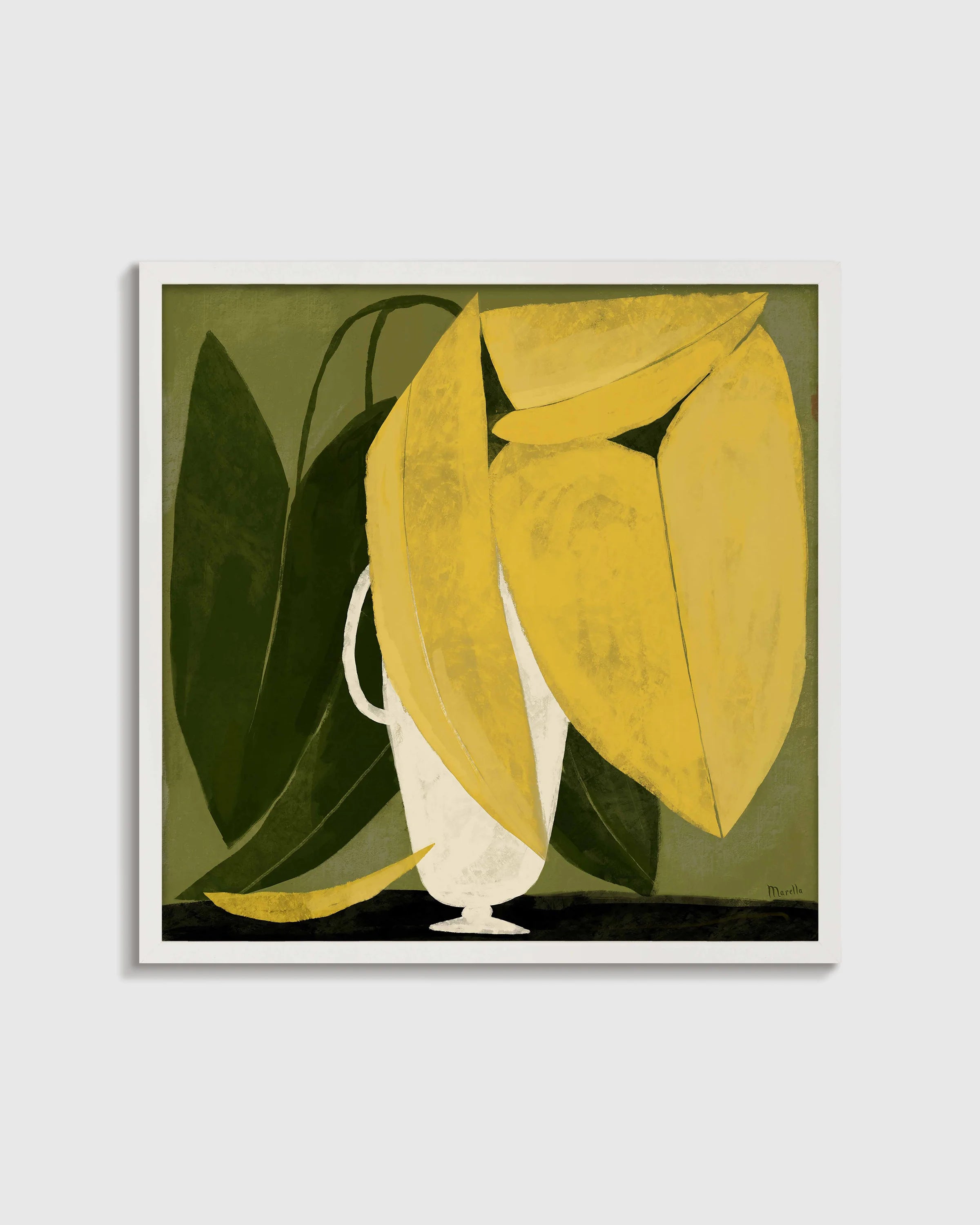 Yellow Leaves by Marco Marella - 21.25"x21.25" / Black Secondary image