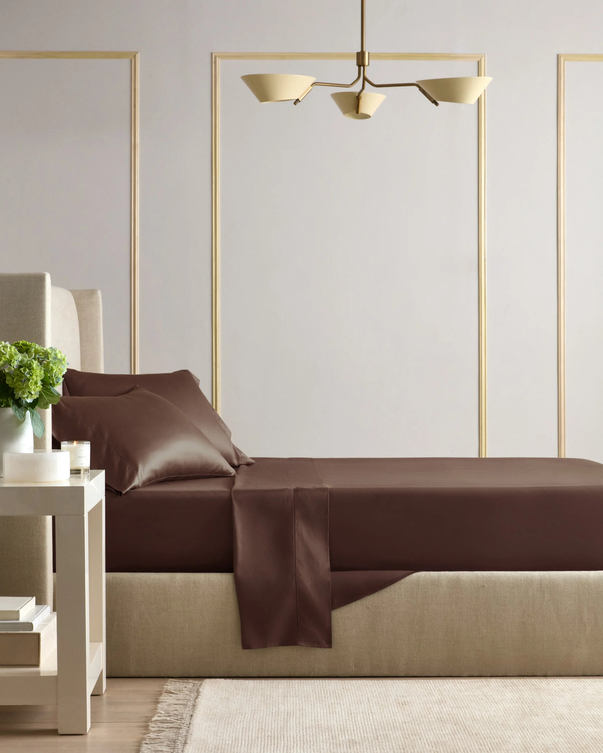 Signature Giza Cotton Sateen Sheet Set - Twin / Espresso