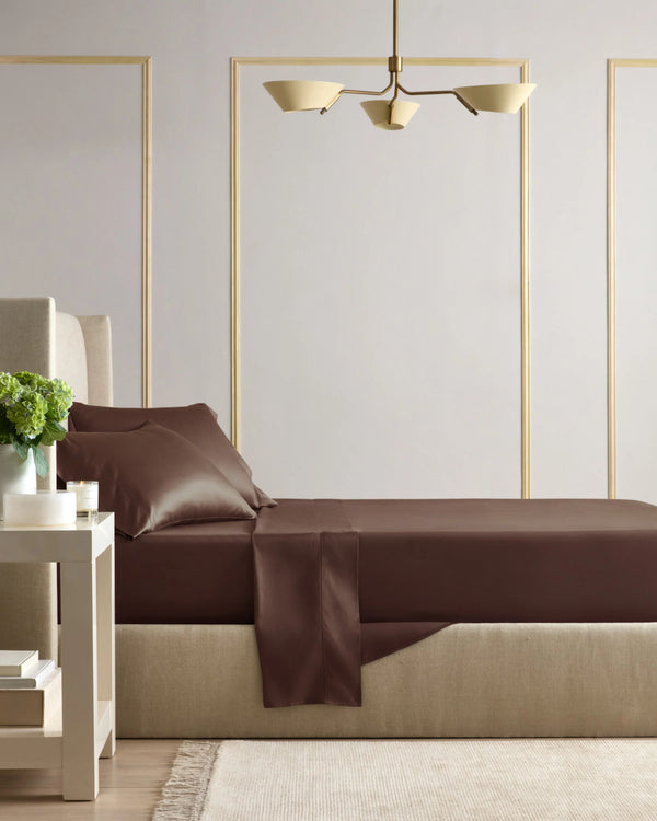 Signature Giza Cotton Sateen Sheet Set - Twin / Espresso