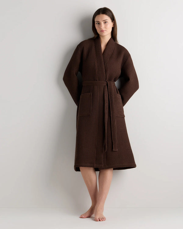 Organic Turkish Waffle Robe - XS / White
