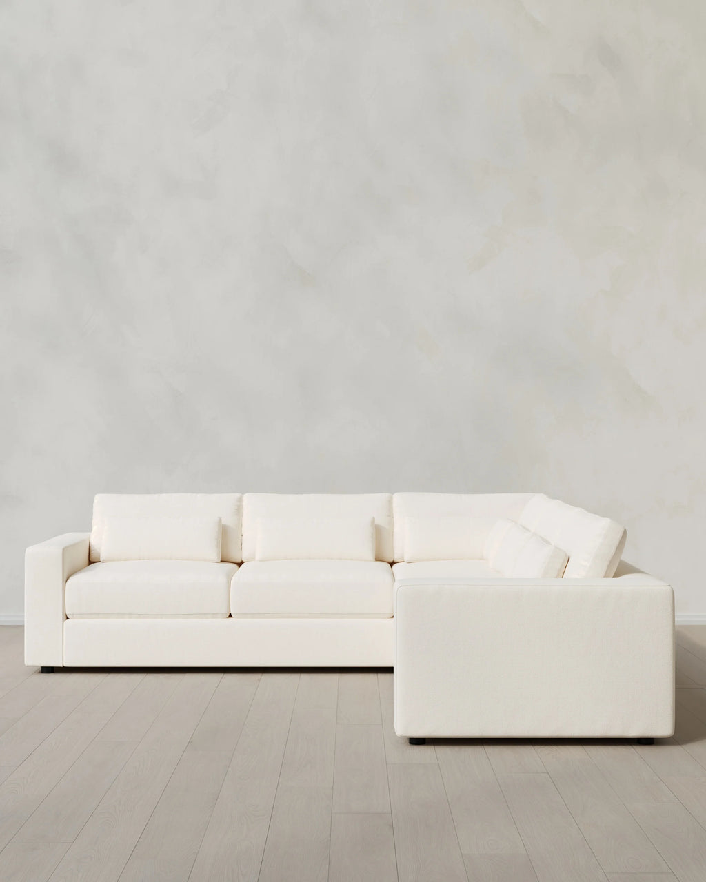 Ashford Deep Seat L Sectional in Performance Chenille Linen Blend - 119x119 / Sorrell