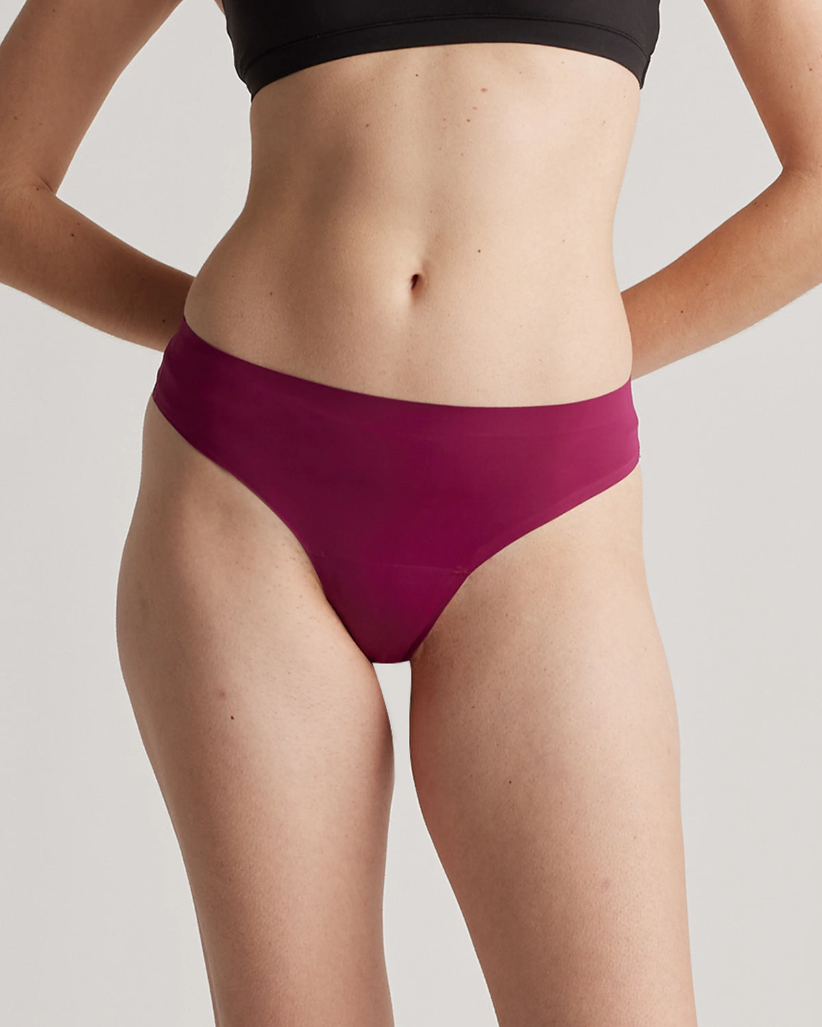Invisible Bonded Thong (6-Pack) - XS / Plum Main image