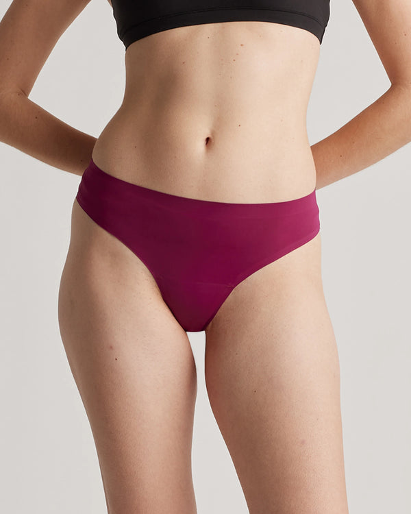 Invisible Bonded Thong (6-Pack) - XS / Plum
