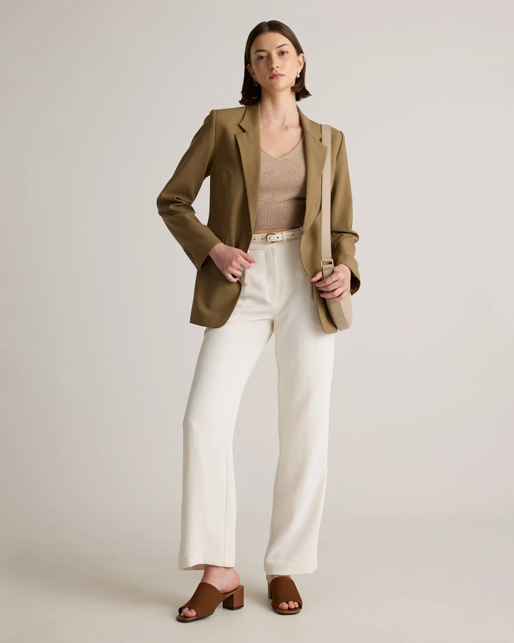 Italian Wool Long Blazer - XS / Sahara Camel