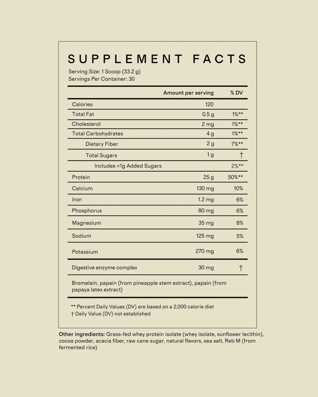Grass-Fed Whey Protein Isolate - 30 Servings / Vanilla Bean