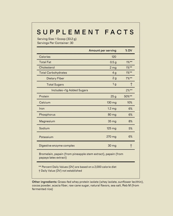 Grass-Fed Whey Protein Isolate - 30 Servings / Vanilla Bean