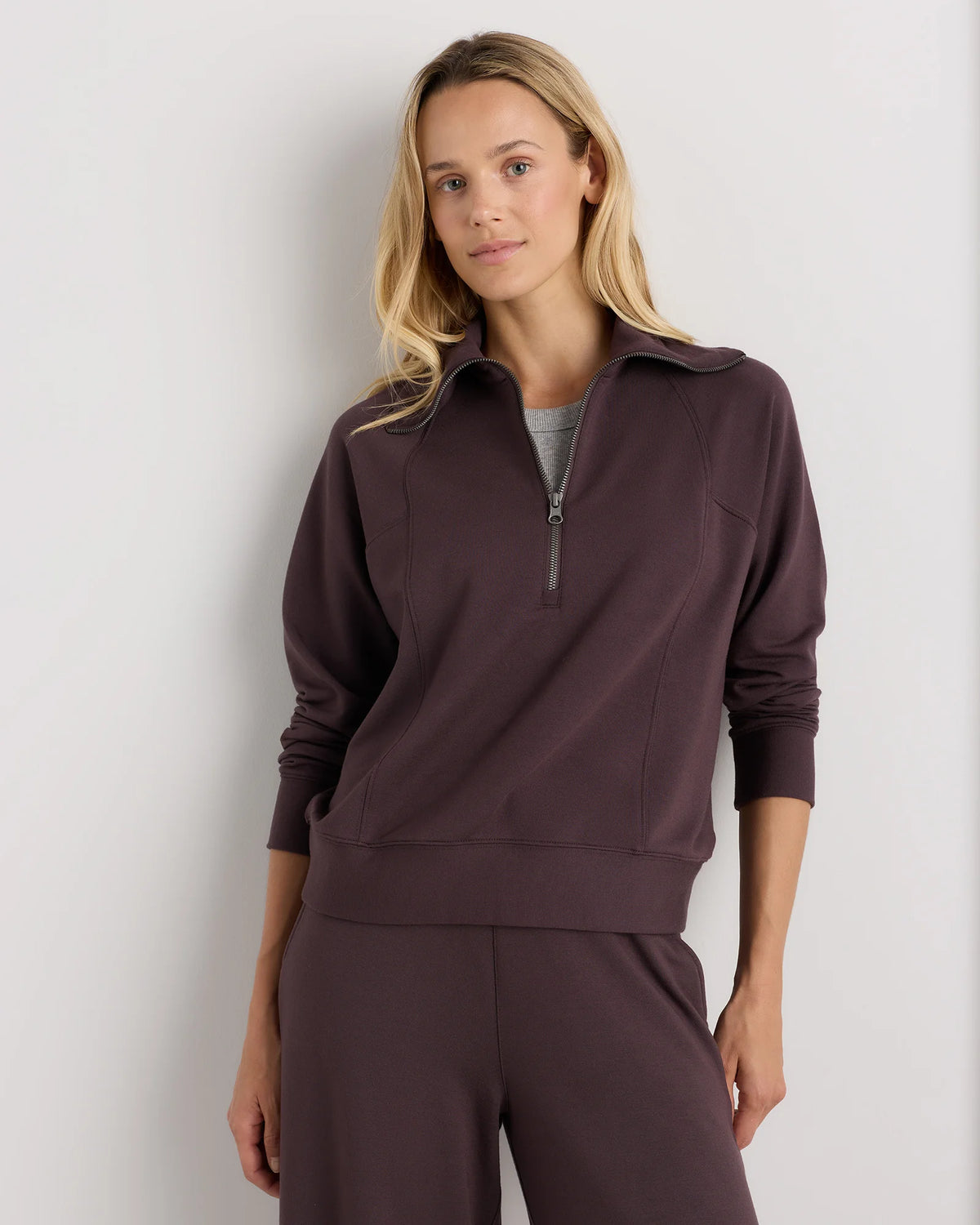 SuperSoft Fleece Half Zip - XS / Dried Fig Main image