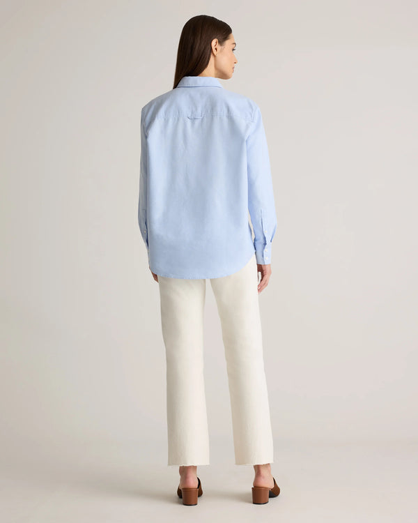 Organic Cotton Relaxed Oxford Shirt - XS / Opal Pink