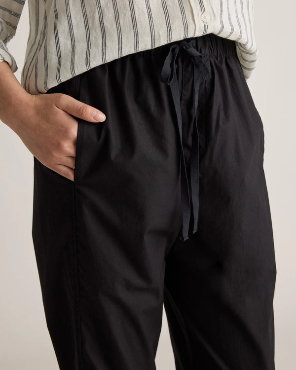 100% Organic Cotton Poplin Pull-On Pants - XS / Garden Green