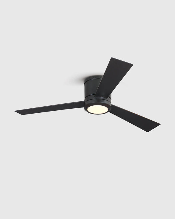 Simple Metal Hugger LED Ceiling Fan - 42" / White